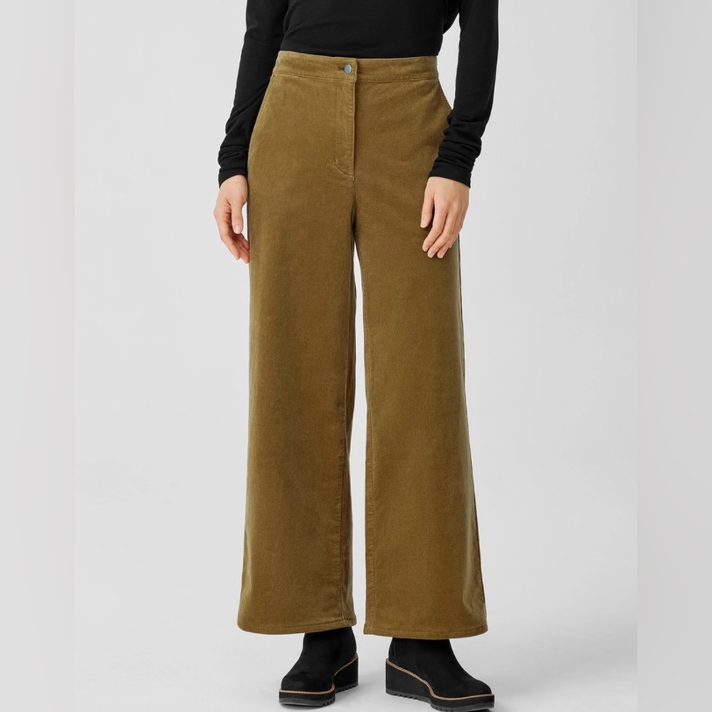 BLUE Eileen Fisher Cropped Corduroys